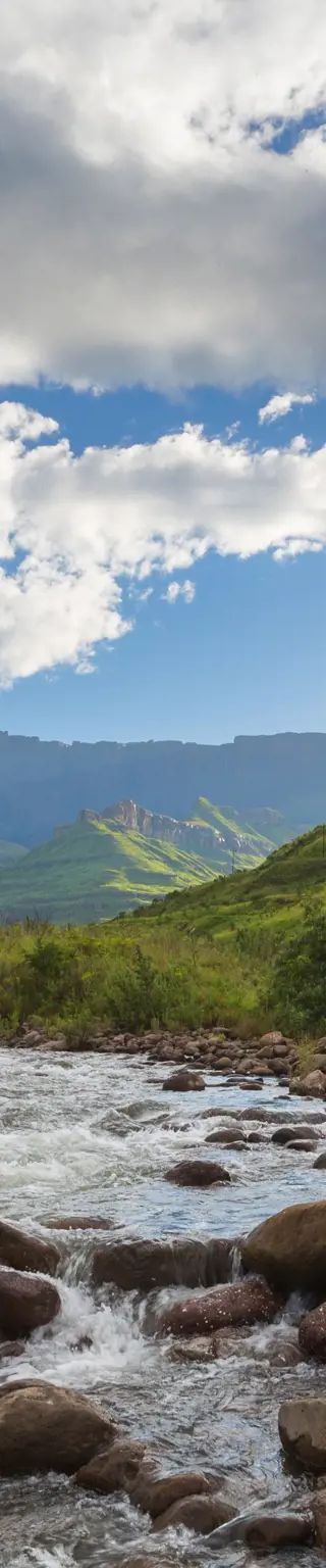 Frische Luft im Gebirge der Drakensberge